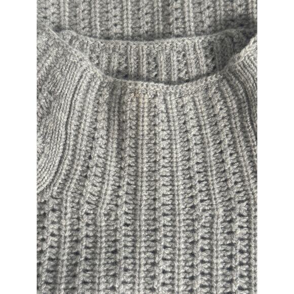 NWOT Madewell Pointelle Stitch Mockneck Sweater in Heather Pewter Gray XXS - Picture 12 of 12